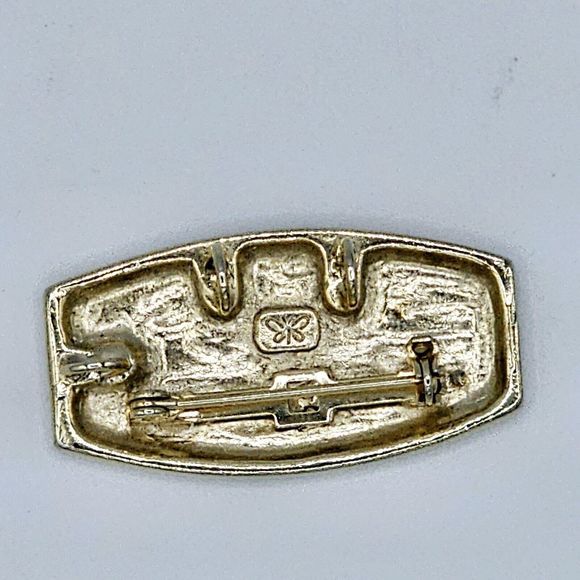 Weekenders Modernist Brooch Pendant Vintage Taupe Enamel Vertical or Horizontal - Picture 7 of 11